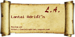 Lantai Adrián névjegykártya
